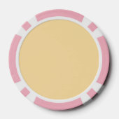 Cream minimalist benutzerdefinierter Name Pokerchips (Rückseite)