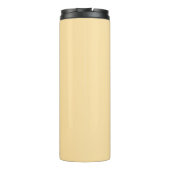 Cream minimalist benutzerdefinierter Name Thermosbecher (Rückseite)