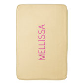 Cream minimalist custom name  badematte (Vorderseite Vertikal)