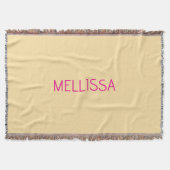 Cream minimalist custom name decke (Vorderseite)