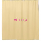 Cream minimalist custom name  duschvorhang (Vorderseite)