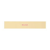 Cream minimalist custom name  einladungsbanderole (Flach)