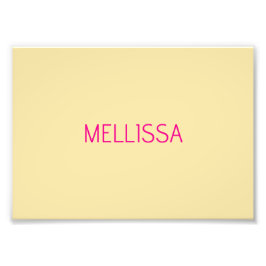 Cream minimalist custom name  fotodruck