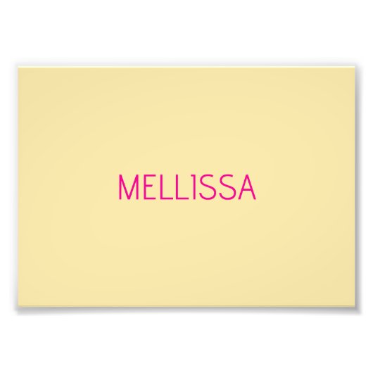 Cream minimalist custom name  fotodruck (Vorne)