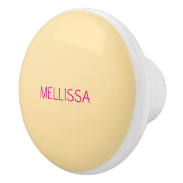 Cream minimalist custom name  keramikknauf