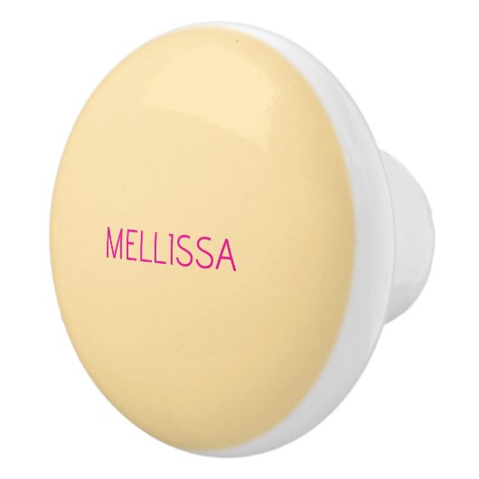 Cream minimalist custom name  keramikknauf (Rechts)