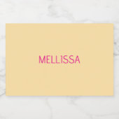 Cream minimalist custom name  lebensmitteletikett (Einzelnes Label)