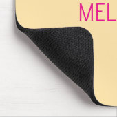 Cream minimalist custom name  mousepad (Ecke)