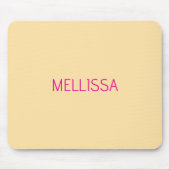 Cream minimalist custom name  mousepad (Vorne)