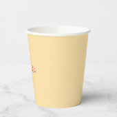 Cream minimalist custom name  pappbecher (Links)
