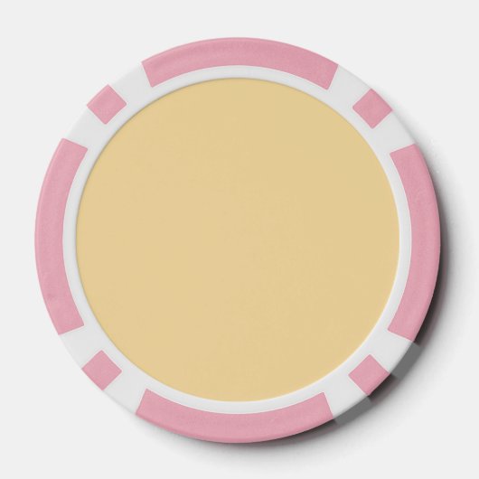 Cream minimalist custom name  pokerchips (Rückseite)