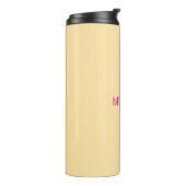 Cream minimalist custom name  thermosbecher (Nach links gedreht)