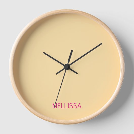 Cream minimalist custom name uhr (Vorderseite)