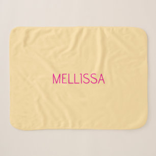 Cream minimalistischer benutzerdefinierter Name  Sherpadecke