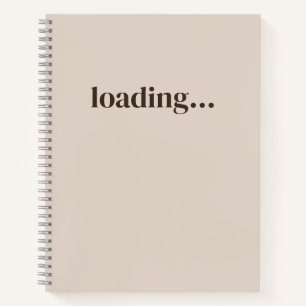 Cream Minimalistisches Ästhetik-Notizbuch "Ladevor Notizblock