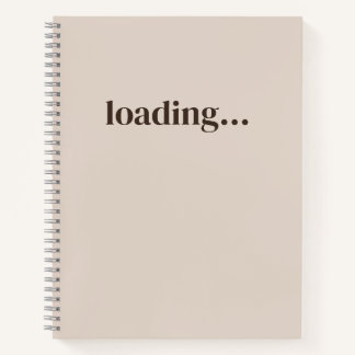 Cream Minimalistisches Ästhetik-Notizbuch "Ladevor Notizblock