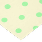 Cream Mint Green Polka Dots Tischdecke (Schrägansicht)