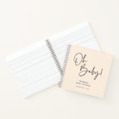 Cream Modern Boho Gender Neutral Baby Duwer Guest Notizblock (Innenseite)