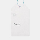 Cream Modern Valentine Dekoriertes Herz Geschenkanhänger (Rückseite)