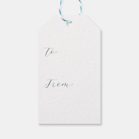 Cream Modern Valentine Dekoriertes Herz Geschenkanhänger (Rückseite)