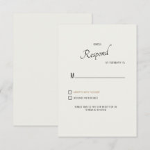 Cream Moderne Schriftart Schwarzer Text Hochzeit R