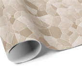 Cream Mosaik abstrakt Geburtstag Geschenkpapier (Rolleneckpunkt)