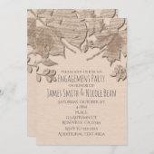 Cream Mud Verlasse rustikale Herbsthochzeit Einlad Einladung (Vorne/Hinten)