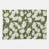 Cream & Olive floral Geschirrtuch (Horizontal)