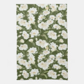 Cream & Olive floral Geschirrtuch (Vertikal)