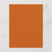 Cream Orange Retro Boho Wedding Platzkarte DIY (Rückseite)