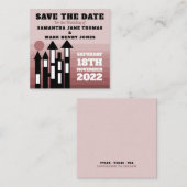 Cream Oriental Palace, Save the Date Begleitkarte (Vorne/Hinten)