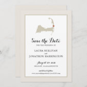 Cream Orleans Cape Cod Save the Date (Vorne/Hinten)