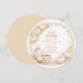 Cream Palette Tea Party Bridal Shower Einladung (Vorne/Hinten)