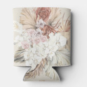 Cream Pampas Driving Grass Floral Jungle Wedding Dosenkühler (Rückseite)