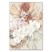 Cream Pampas Tropischer Dschungel Tischnummer (Rückseite)