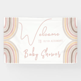 Cream Pastel Einfache Minimalistische Babydusche Banner