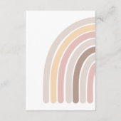 Cream Pastel Einfache Minimalistische Babydusche Begleitkarte (Rückseite)