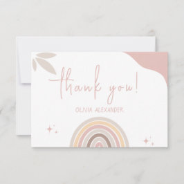 Cream Pastel Einfache Minimalistische Babydusche Dankeskarte