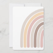 Cream Pastel Einfache Minimalistische Babydusche Einladung (Rückseite)