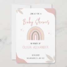 Cream Pastel Einfache Minimalistische Babydusche