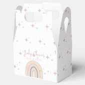 Cream Pastel Einfache Minimalistische Babydusche Geschenkschachtel (Geöffnet)