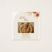 Cream Pastel Getrocknete Blume Hallo Baby (Vorderseite)