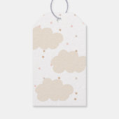 Cream Pastel Illustrative Baby Dusche Geschenkanhänger (Rückseite)