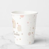 Cream Pastel Illustrative Baby Dusche Pappbecher (Links)