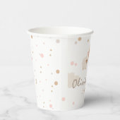 Cream Pastel Illustrative Baby Dusche Pappbecher (Rechts)