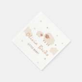 Cream Pastel Illustrative Baby Dusche Serviette (Ecke)