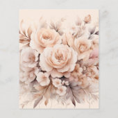 Cream peach Rose arch wedding Save the Date card (Rückseite)