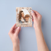 Cream peach Rose Foto Bogen Hochzeit Speichern Sie Flyer (Gruppe)