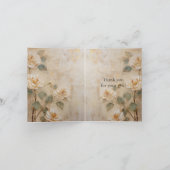 Cream Peach Rose Vielen Dank Dankeskarte (Innenseite)