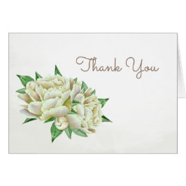 Cream Peony Danke-Card